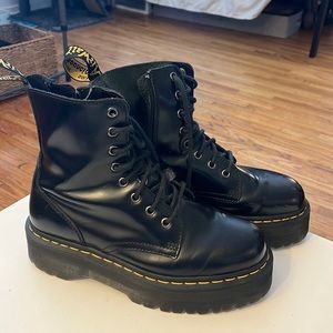Dr. Martens Jadon black combat boot. Size 8W/7M. Excellent condition.